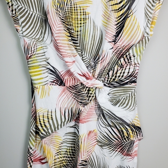 Liz Claiborne Tropical Cinch Print Dress Medium - Picture 3 of 7